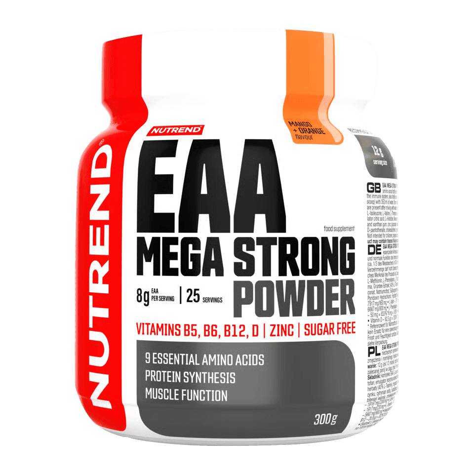 Pot d'EAA Mega Strong 300 g, saveur mango orange