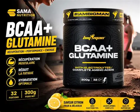 Pot de BCAA et glutamine