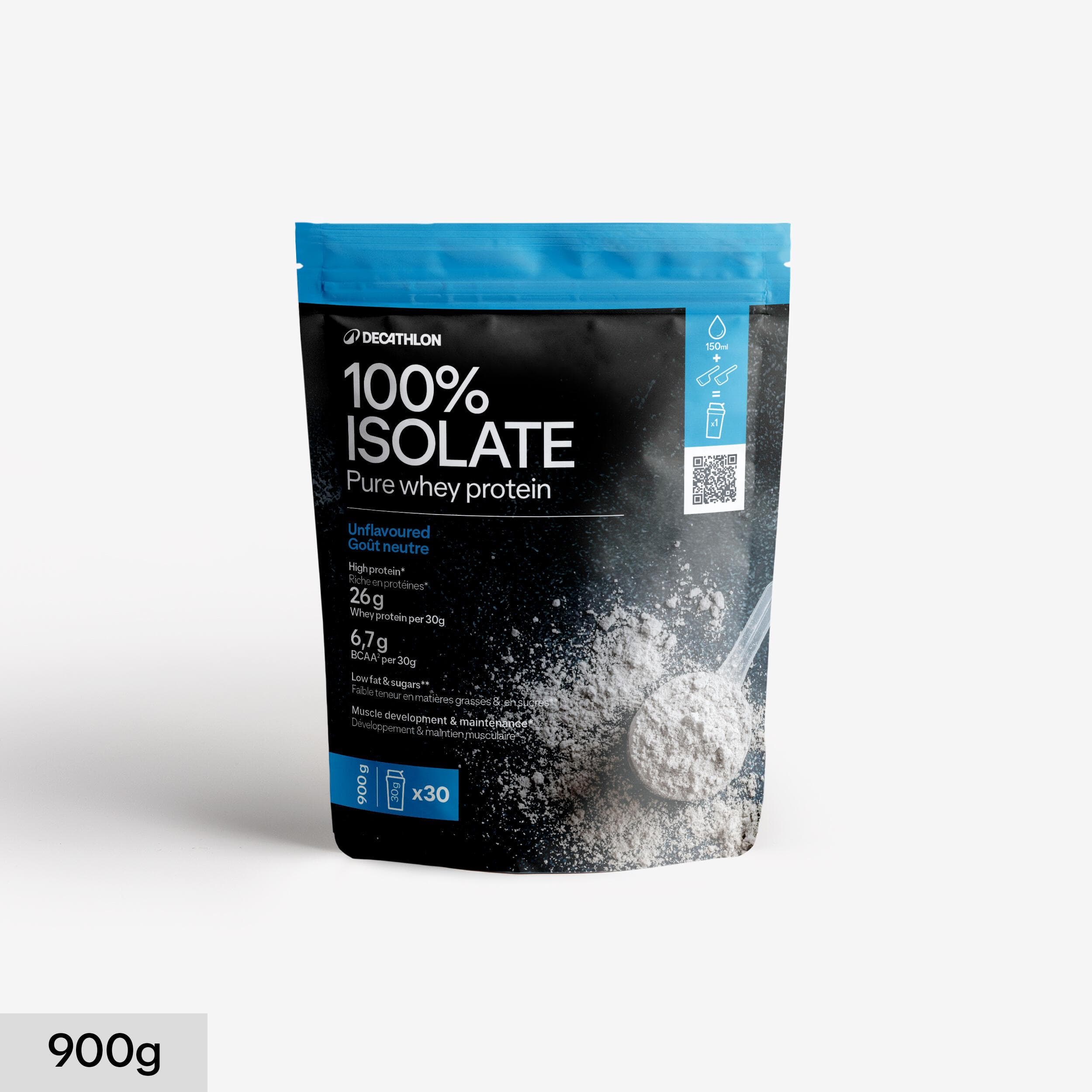 Pochette de whey isolate 900 g, goût neutre
