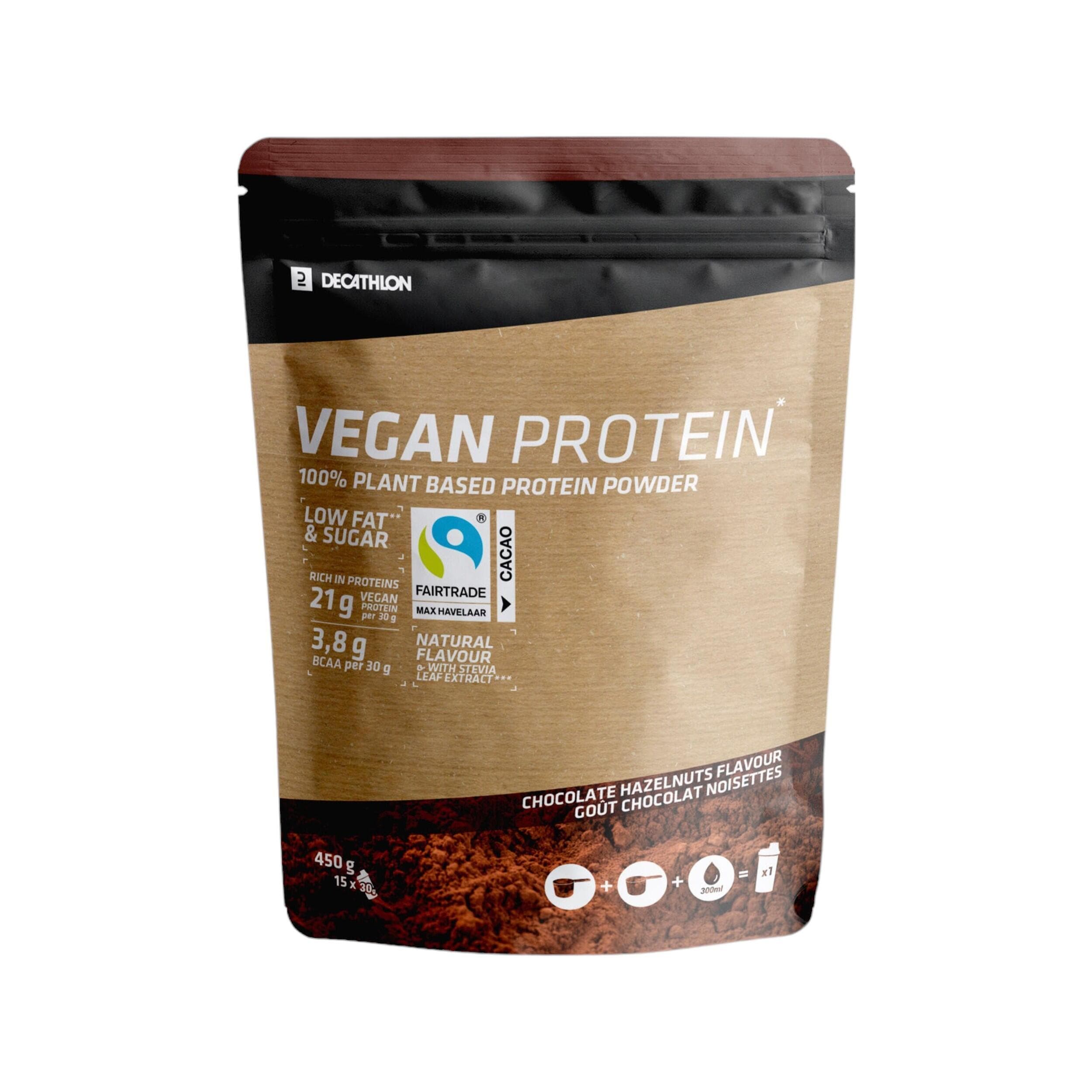 Pochette de protéine vegan 450 g, saveur chocolat noisette