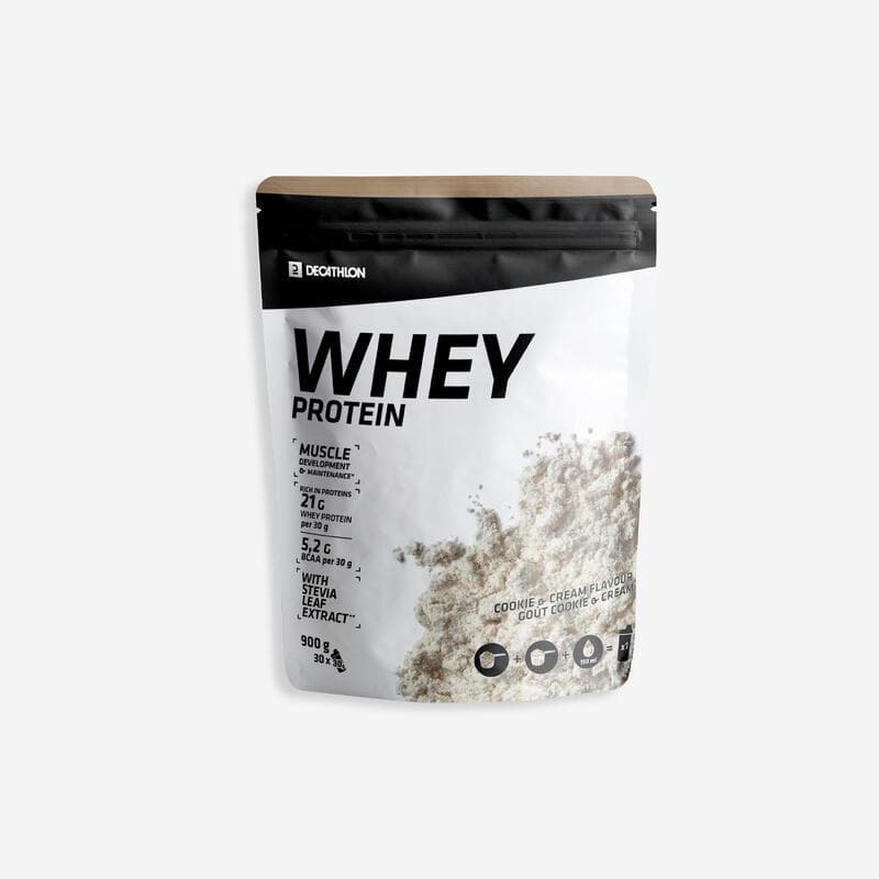 Pochette de whey protein 900 g, saveur cookie et crème